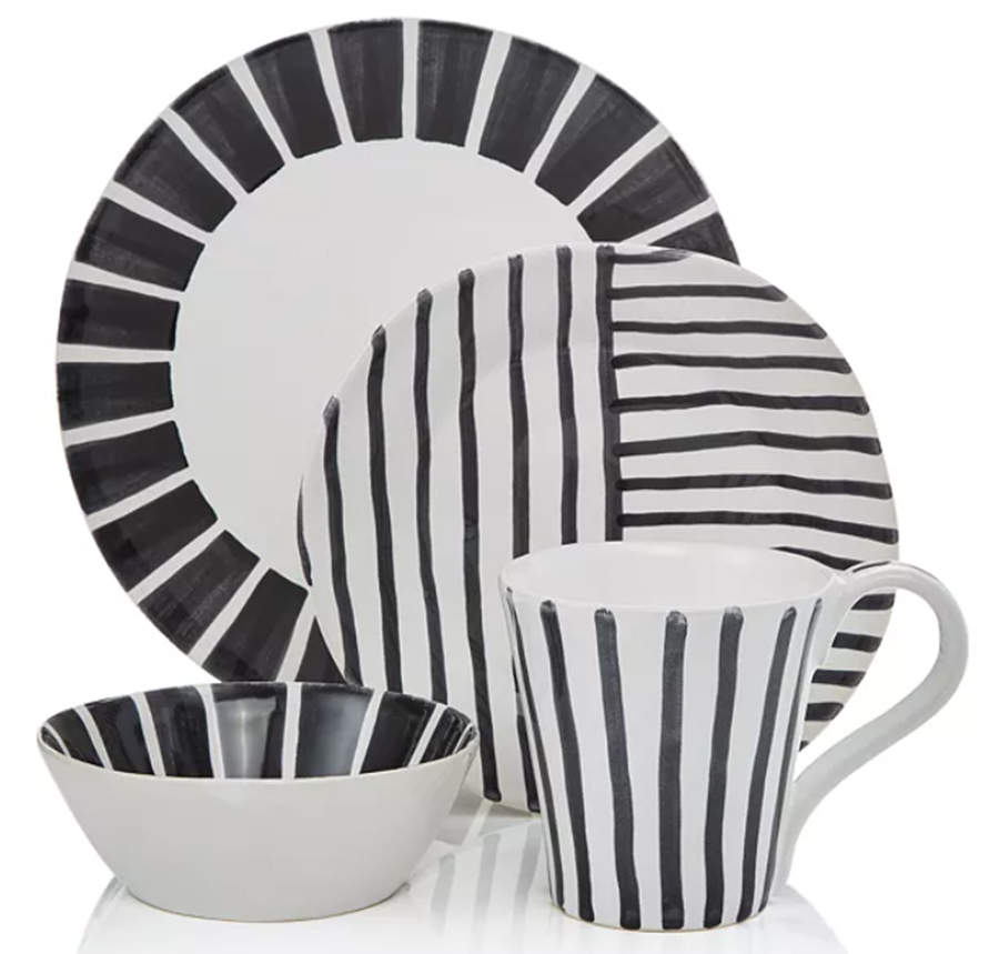 Modello Charcoal Dinner Plate by Vietri (Italy)-1