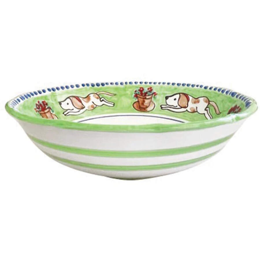 Campagna Cane 12" Round Serving Bowl by Vietri (Italy)-1
