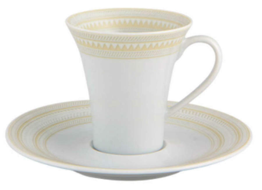 Ivory Flat Demitasse Cup & Saucer Set by Vista Alegre-1