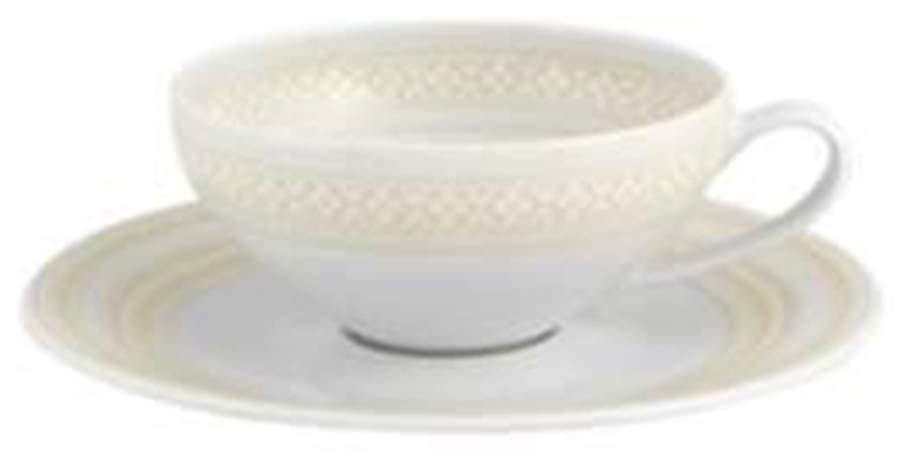 Ivory Flat Cup & Saucer Set by Vista Alegre-1
