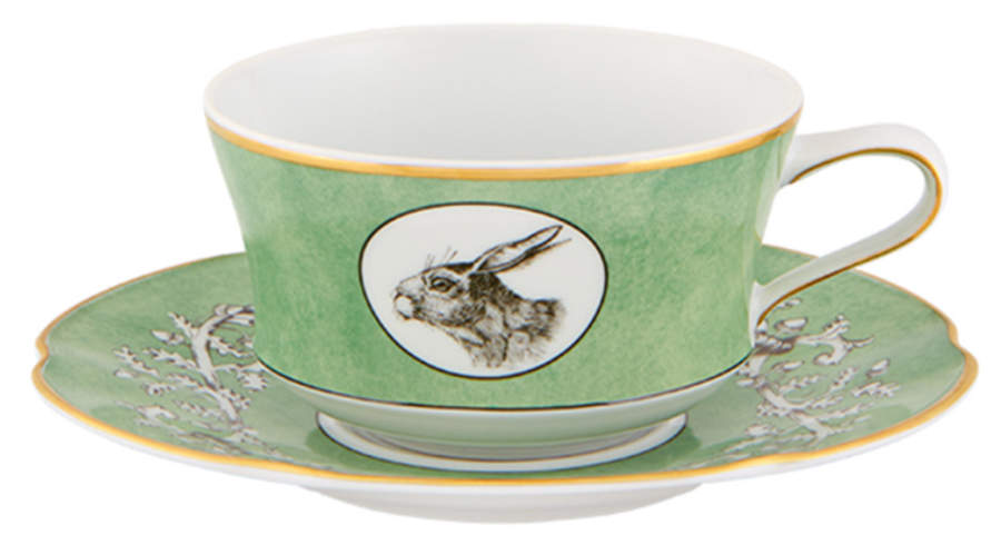 Casa de Alba Footed Cup & Saucer Set by Vista Alegre-1