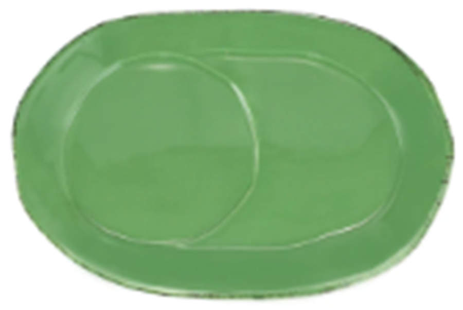 Lastra Green Oval Snack Tray by Vietri (Italy)-1
