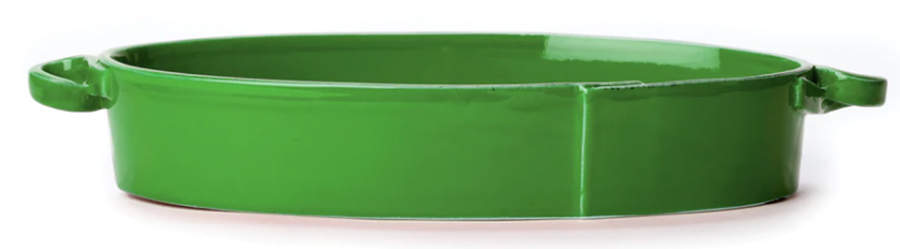 Lastra Green 15" Oval Baker by Vietri (Italy)-1
