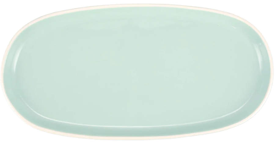 Chroma Aqua 16" Oval Serving Platter by Vietri (Italy)-1
