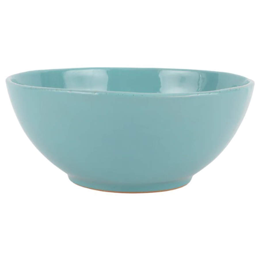 Turquoise 8" Round Serving Bowl by Vietri (Italy)-1