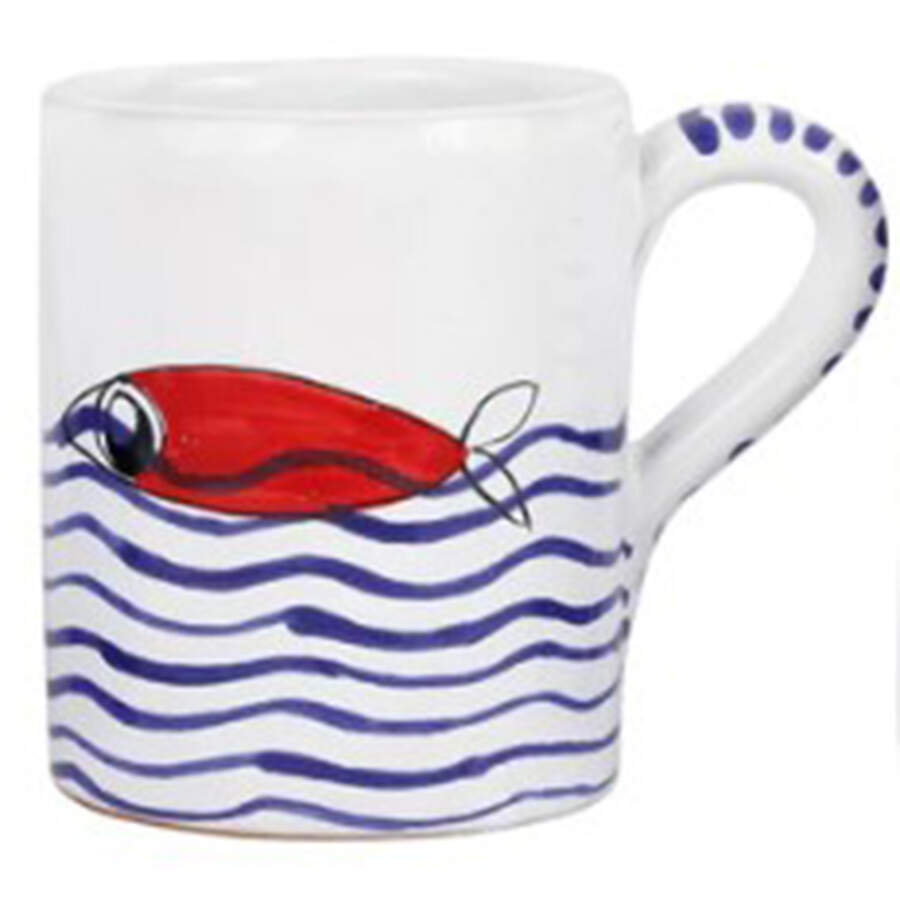 Pesce Pazzo Mug by Vietri (Italy)-1