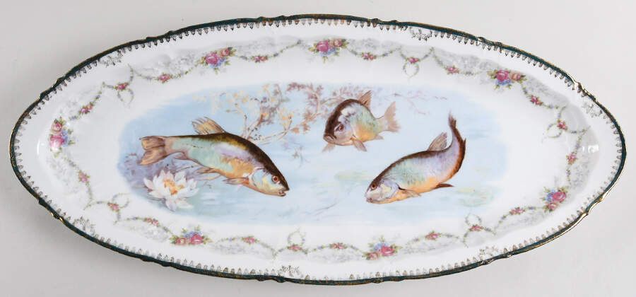 267 21" Fish Platter by Victoria (Austria)-1