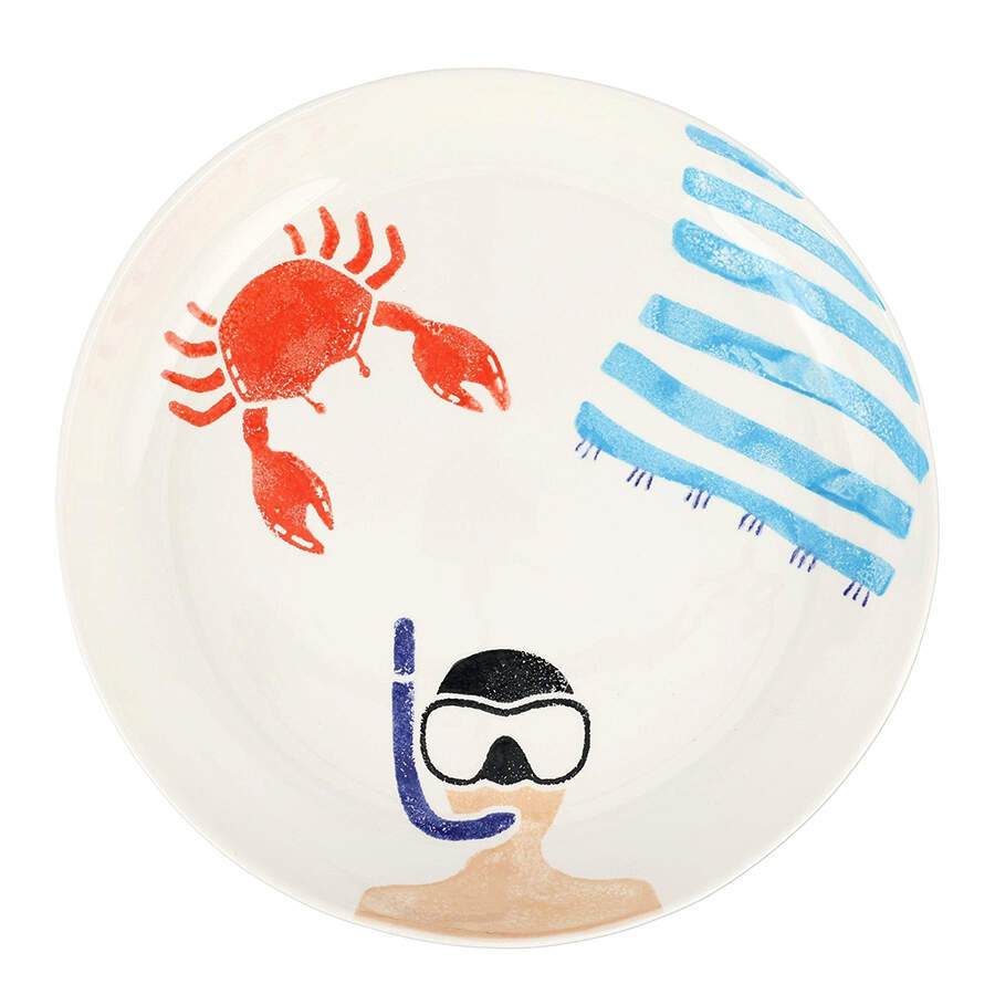 Riviera 13" Shallow Round Bowl by Vietri (Italy)-1