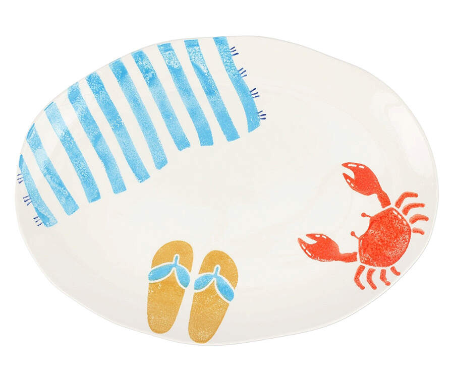 Riviera 17" Oval Serving Platter by Vietri (Italy)-1