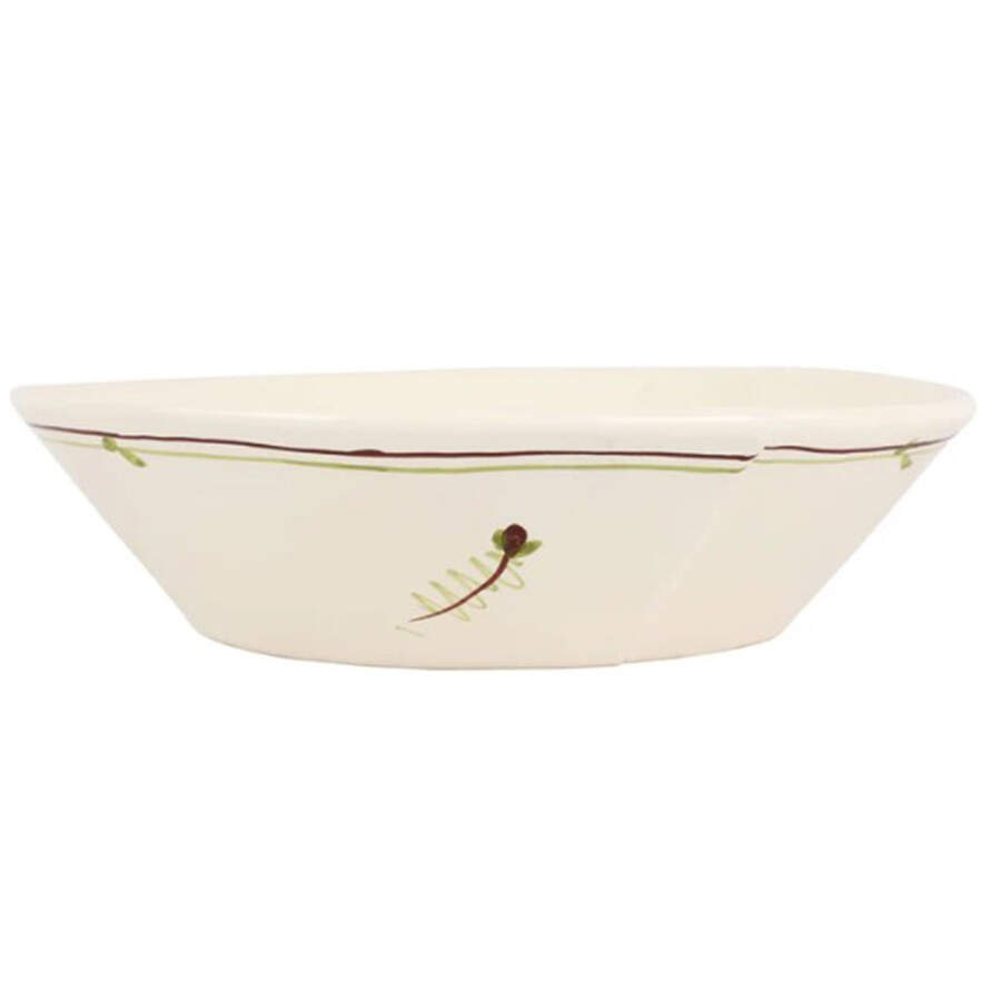 Lastra Fiori de Bosco 11" Shallow Round Bowl by Vietri (Italy)-1