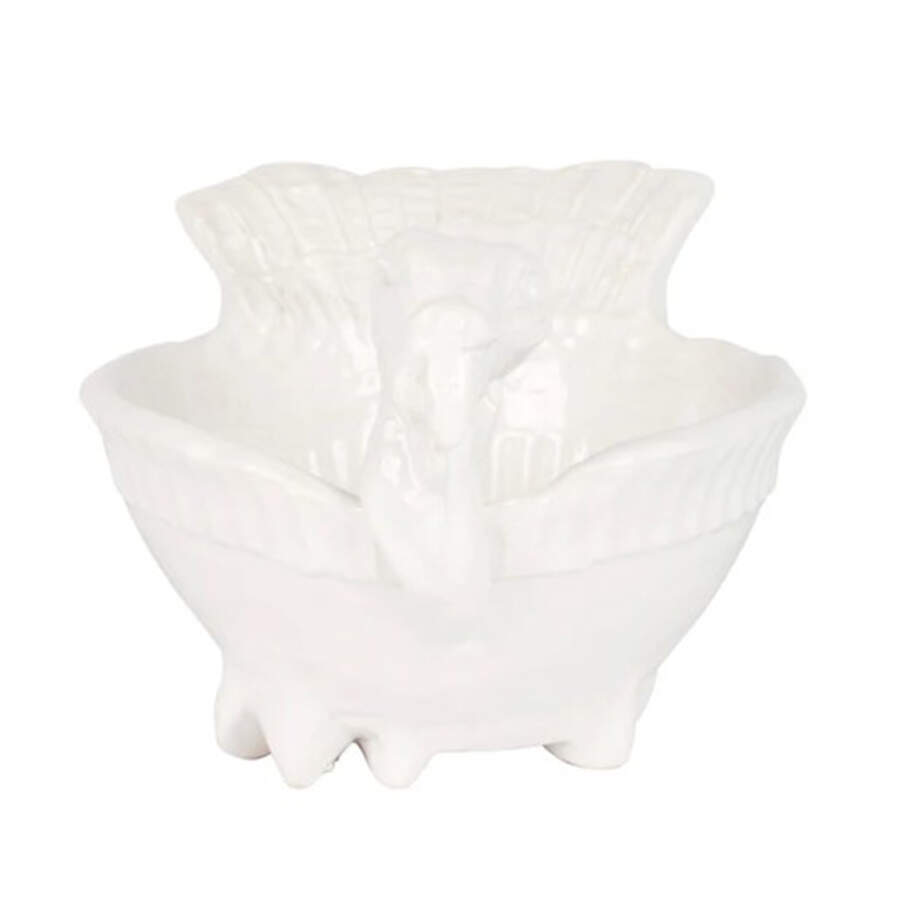 Pietra Tacchino 11" Figural Serving Bowl by Vietri (Italy)-1