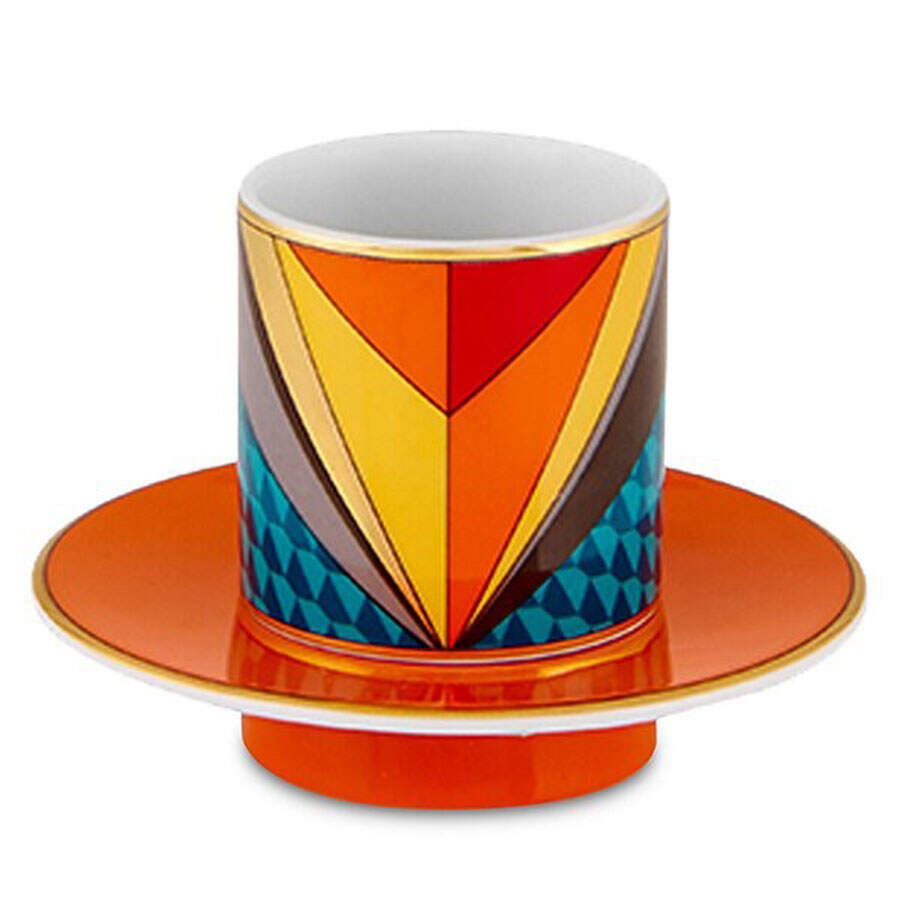 Fururismo Flat Demitasse Cup & Saucer Set by Vista Alegre-1