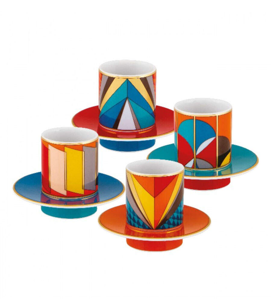 Fururismo Flat Demitasse Cup & Saucer Set by Vista Alegre-1