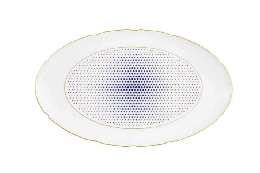 Constellation d'Or 16" Oval Serving Platter by Vista Alegre-1