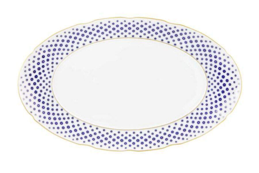 Constellation d'Or 13" Oval Serving Platter by Vista Alegre-1
