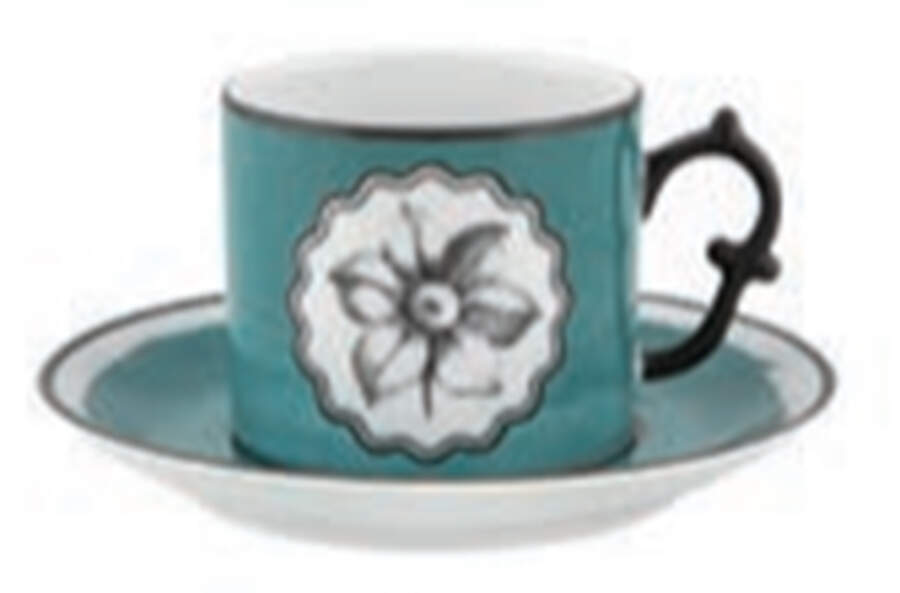 Herbariae Flat Cup & Saucer Set by Vista Alegre-1