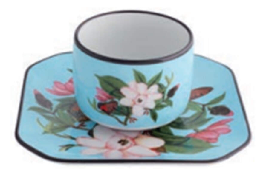 Fete Vos Jeux Flat No Handle Demitasse Cup and Saucer Set by Vista Alegre-1