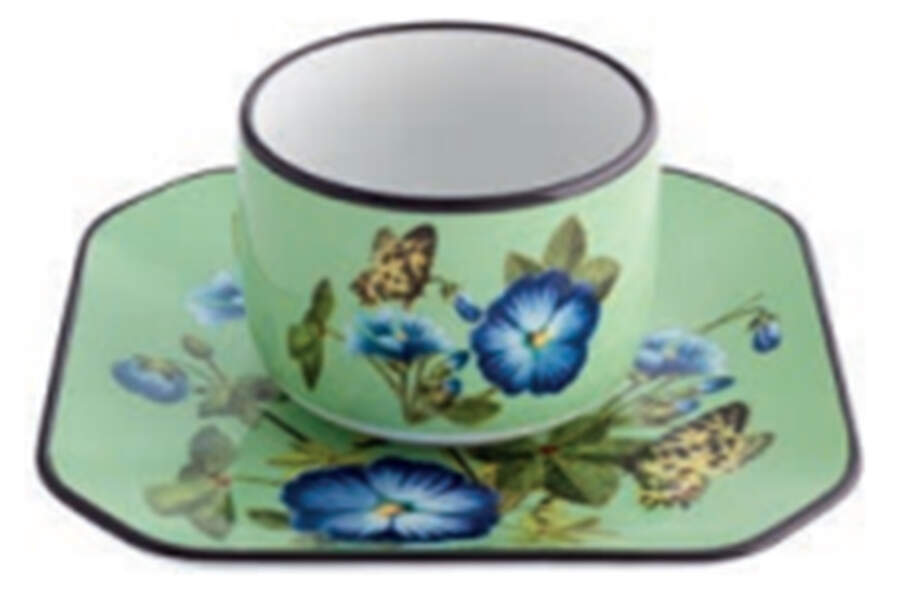 Fete Vos Jeux Flat No Handle Demitasse Cup and Saucer Set by Vista Alegre-1