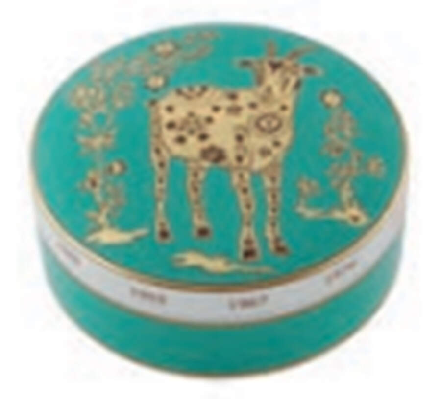 Golden 4" Round Box & Lid by Vista Alegre-1