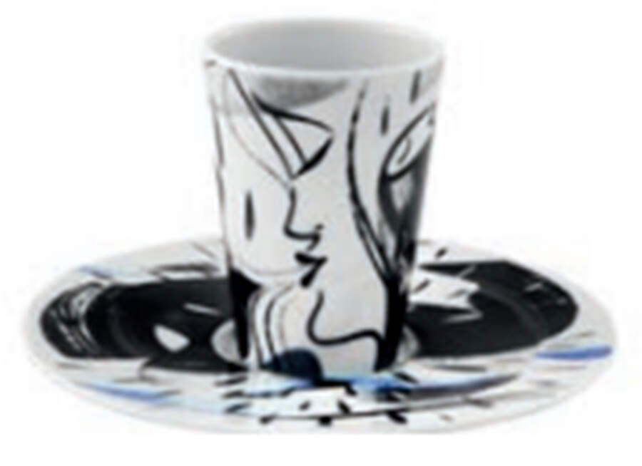 Escape Goat Espresso Cup and Saucer Set by Vista Alegre-1