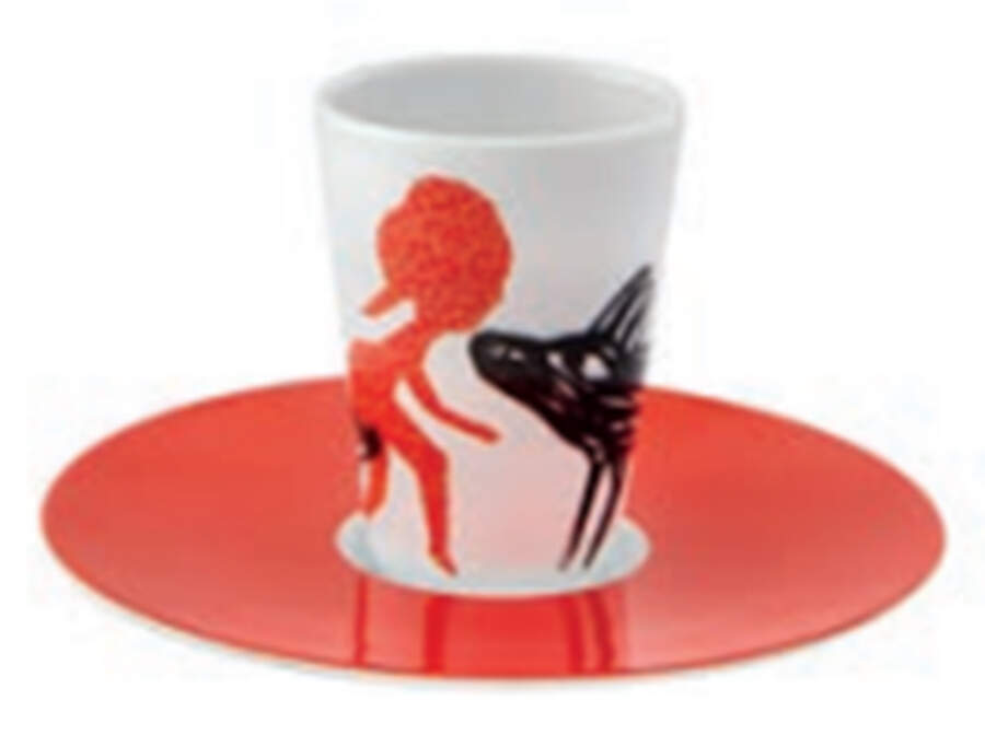 Escape Goat Espresso Cup and Saucer Set by Vista Alegre-1