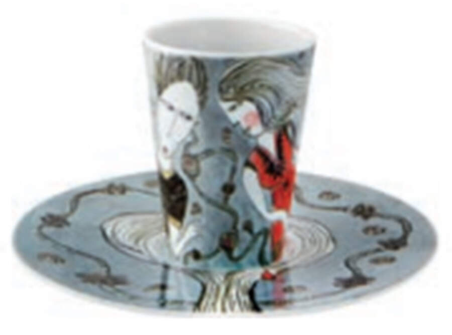 Escape Goat Espresso Cup and Saucer Set by Vista Alegre-1