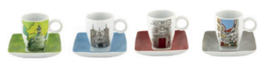 Alma de Viseu Espresso Cup and Saucer Set by Vista Alegre-1