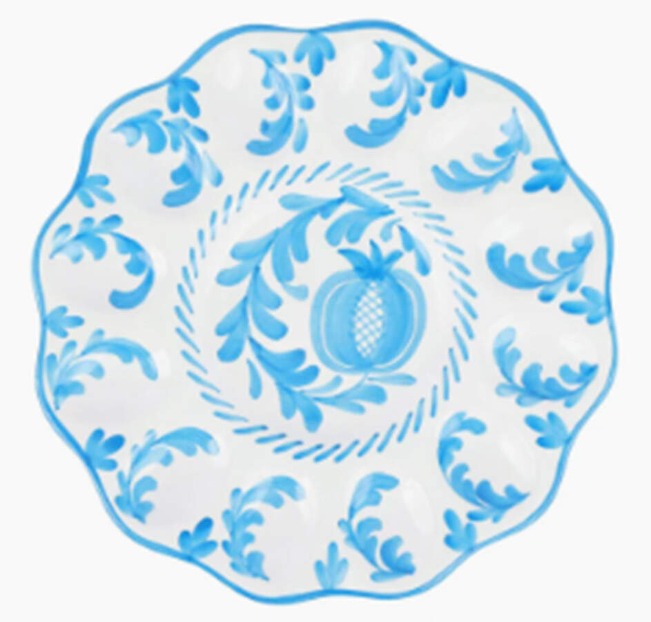 Arezzo Deviled Egg Plate by Vietri (Italy)-1