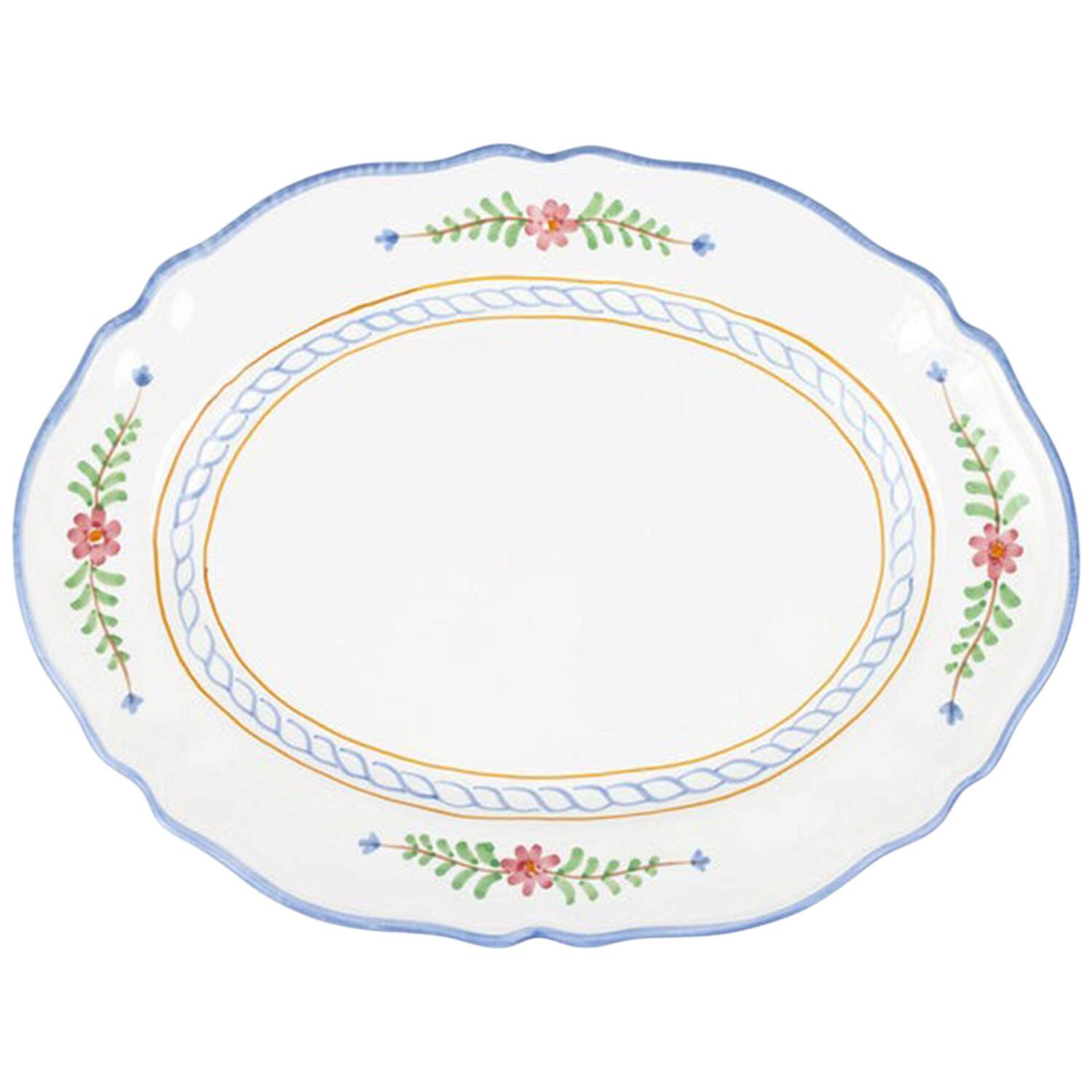 Bella Rosa 18" Oval Serving Platter by Vietri (Italy)-1