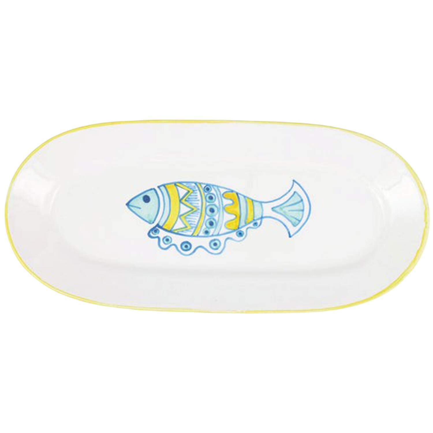 Elba's Fish 16" Oval Serving Platter by Vietri (Italy)-1