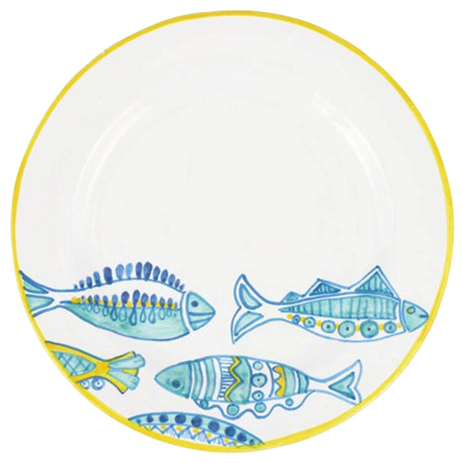 Elba's Fish Dinner Plate by Vietri (Italy)-1