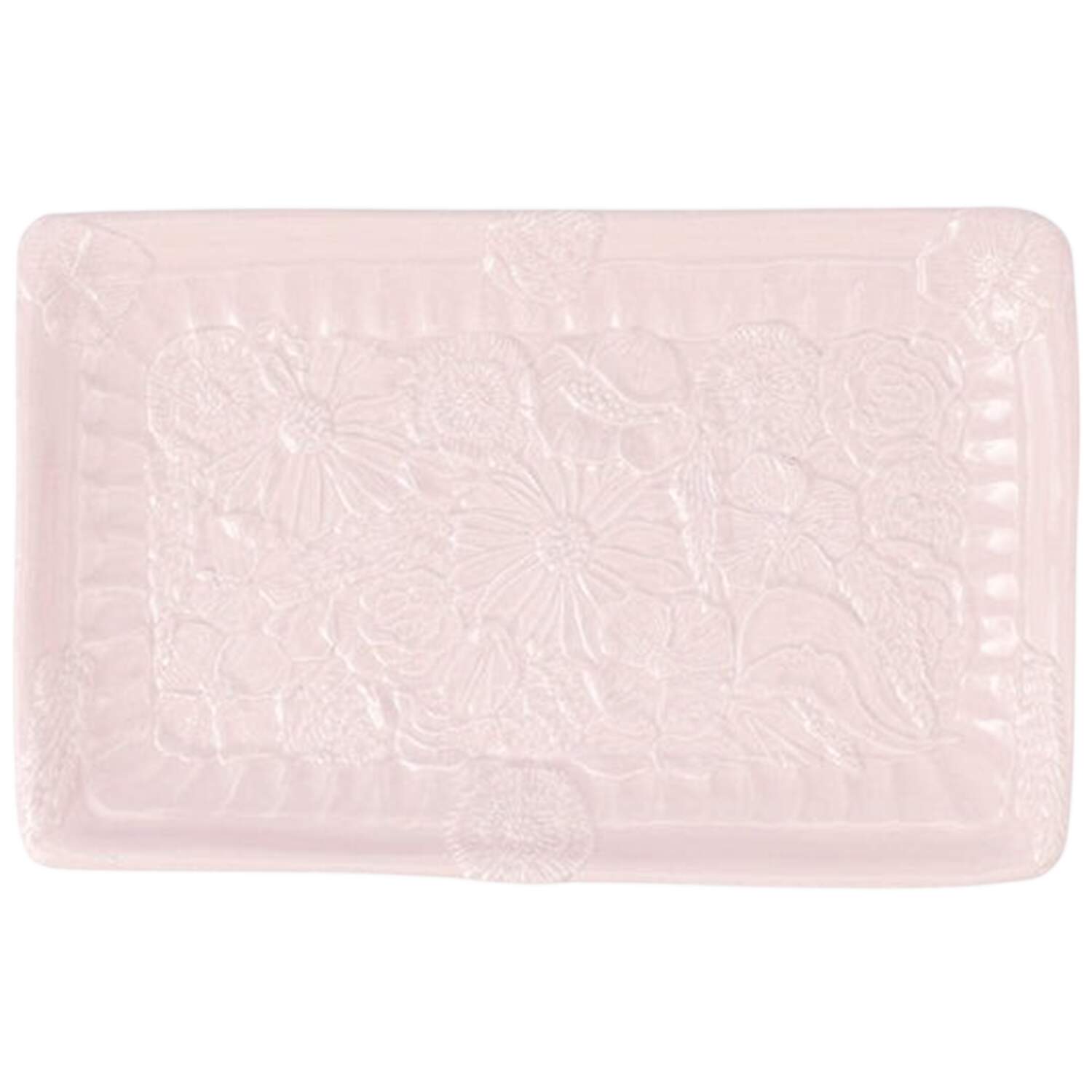 Pietra Fiori 11" Rectangular Serving Platter by Vietri (Italy)-1