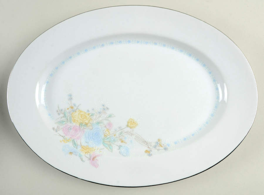 WHJ9 14" Oval Serving Platter by White Jade-1