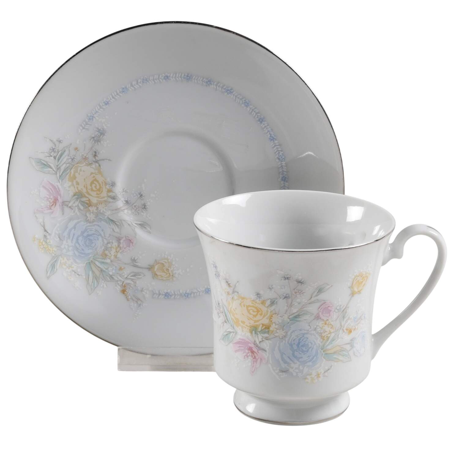 WHJ9 Footed Cup & Saucer Set by White Jade-1