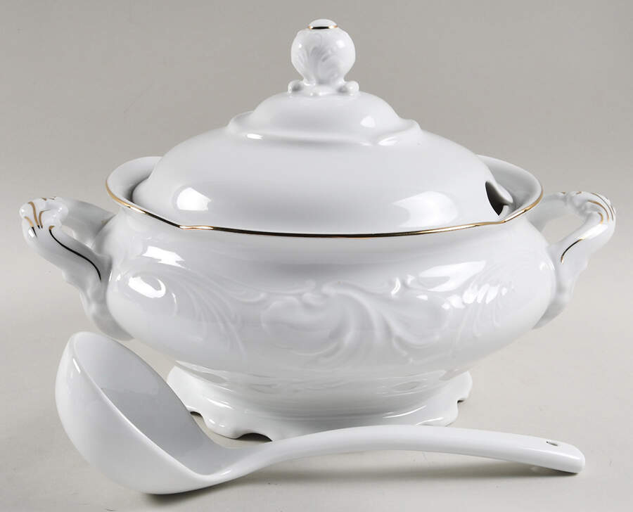 Casa Oro Tureen & Lid w/Ladle by Wawel-1