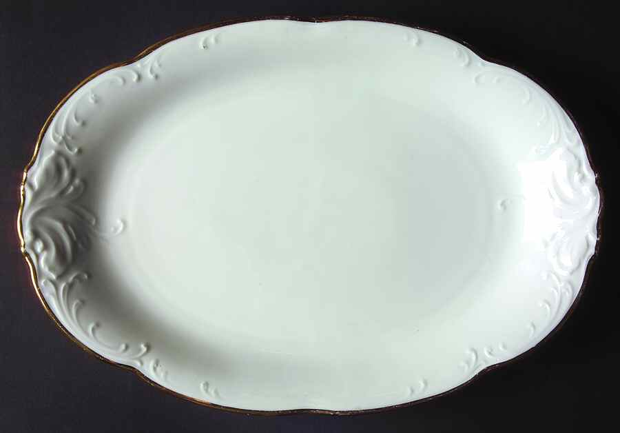Casa Oro 13" Oval Serving Platter by Wawel-1