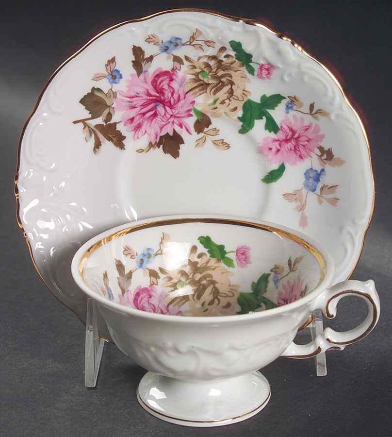 Harvest Dawn Footed Cup & Saucer Set by Wawel-1
