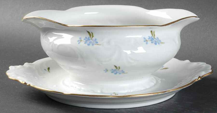 Picardy Gravy Boat with Attached Underplate by Wawel-1