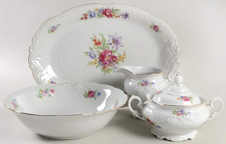 Meissen Flower 5 Piece Hostess Set by Wawel-1