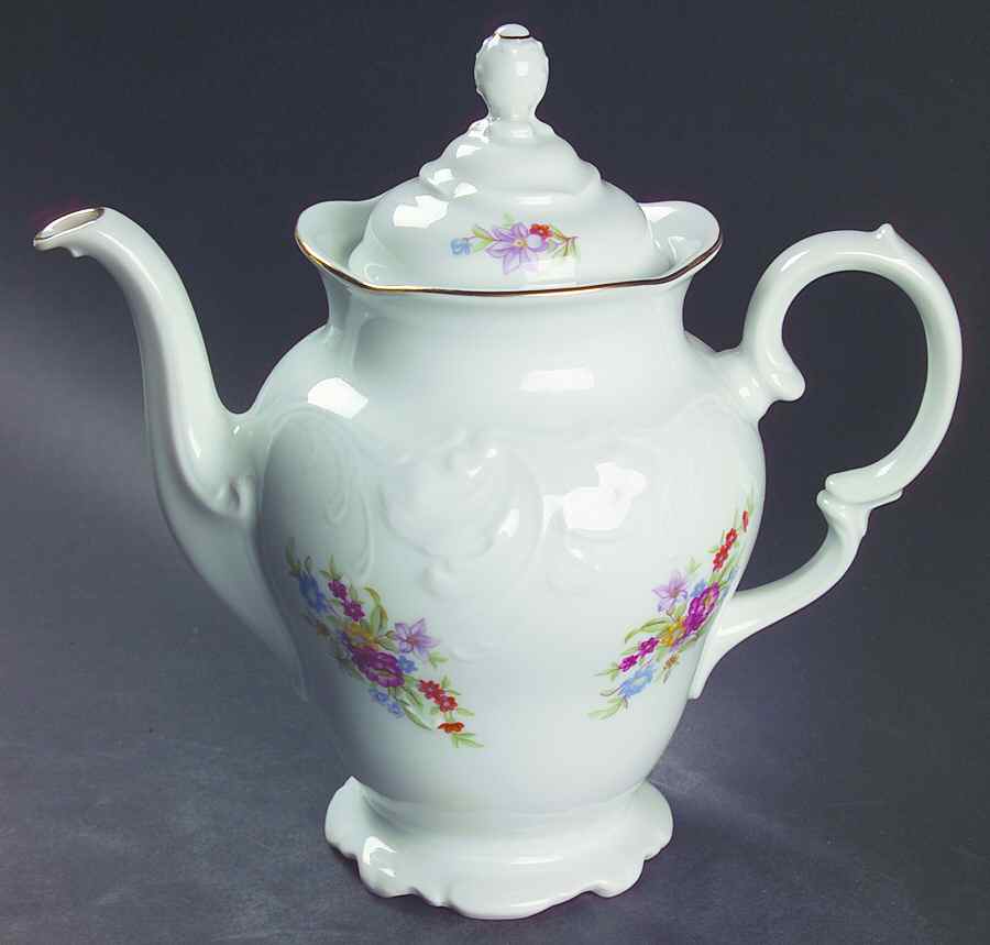 Meissen Flower Coffee Pot & Lid by Wawel-1