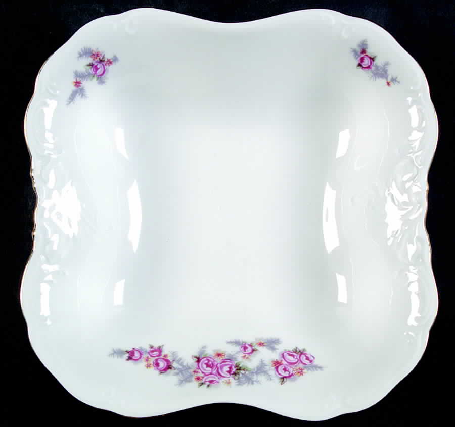 Rose Spray 7" Square Vegetable Bowl by Wawel-1