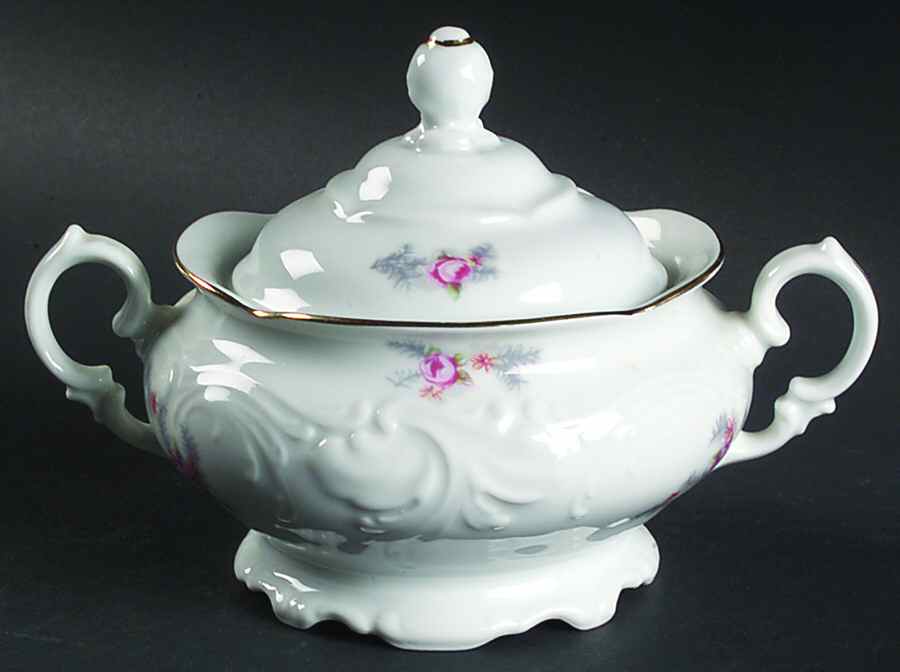 Rose Spray Sugar Bowl & Lid by Wawel-1