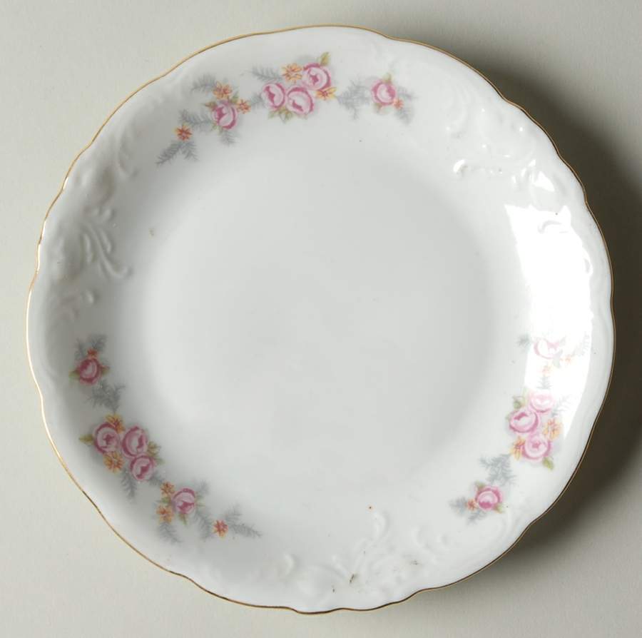 Rose Spray Bread & Butter Plate by Wawel-1
