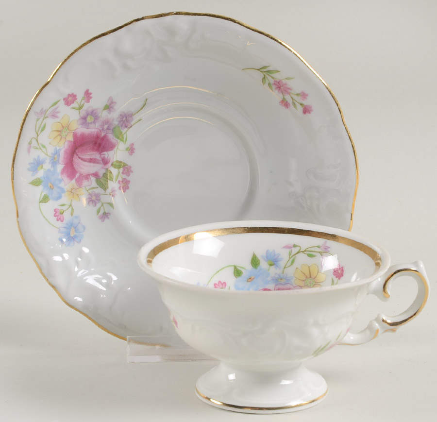 Sonata Footed Cup & Saucer Set by Wawel-1