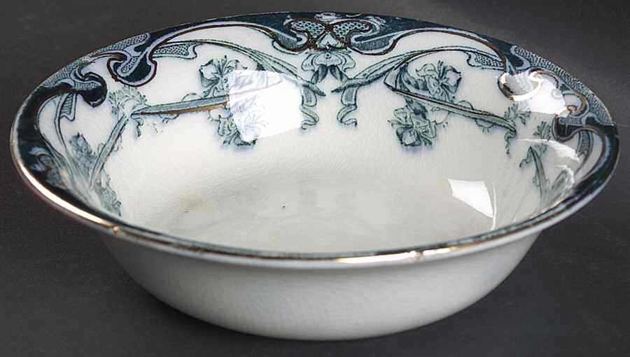 Iris Blue Green (Gold Accents) Coupe Cereal Bowl by Arthur J Wilkinson-1