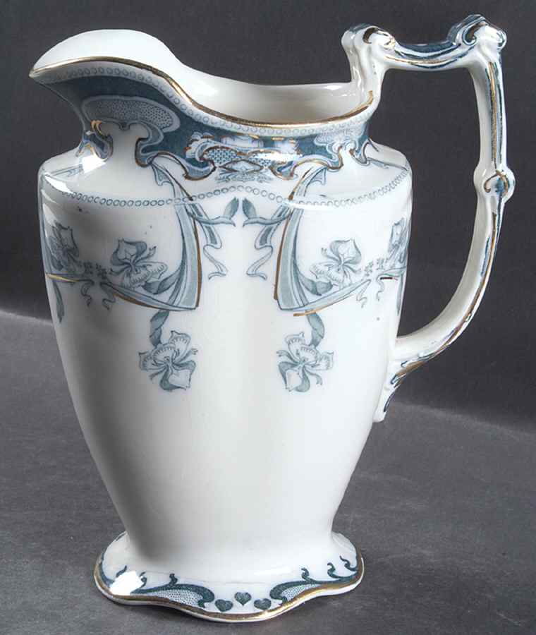 Iris Blue Green (Gold Accents) 48 Oz Pitcher by Arthur J Wilkinson-1