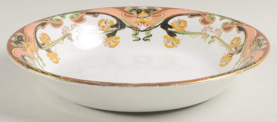 Iris Tan Multicolor Coupe Soup Bowl by Arthur J Wilkinson-1