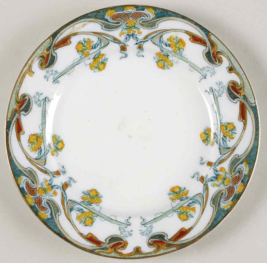 Iris Bluegreen Multicolor Bread & Butter Plate by Arthur J Wilkinson-1