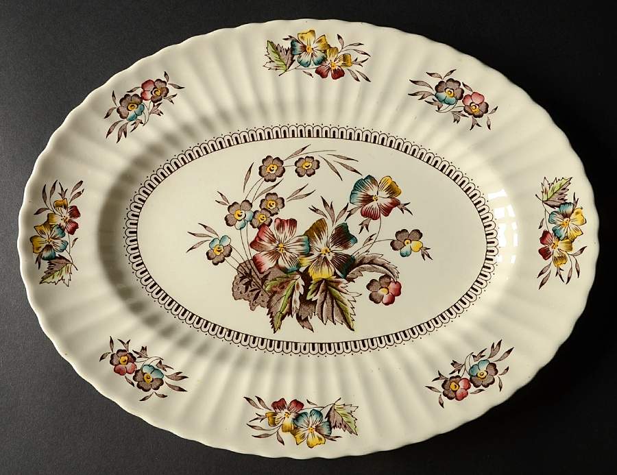 Meadow 14" Oval Serving Platter by Wade (England)-1