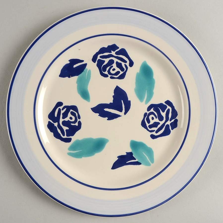 Blue Rose Luncheon Plate by Waechtersbach-1